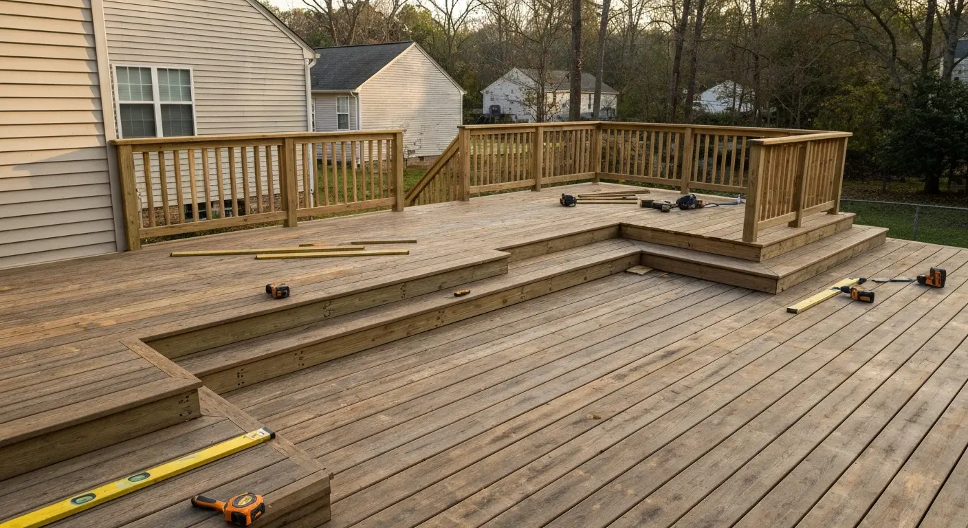 Multi-level entertainment deck