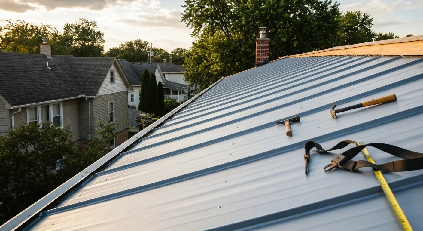 Roof installation project