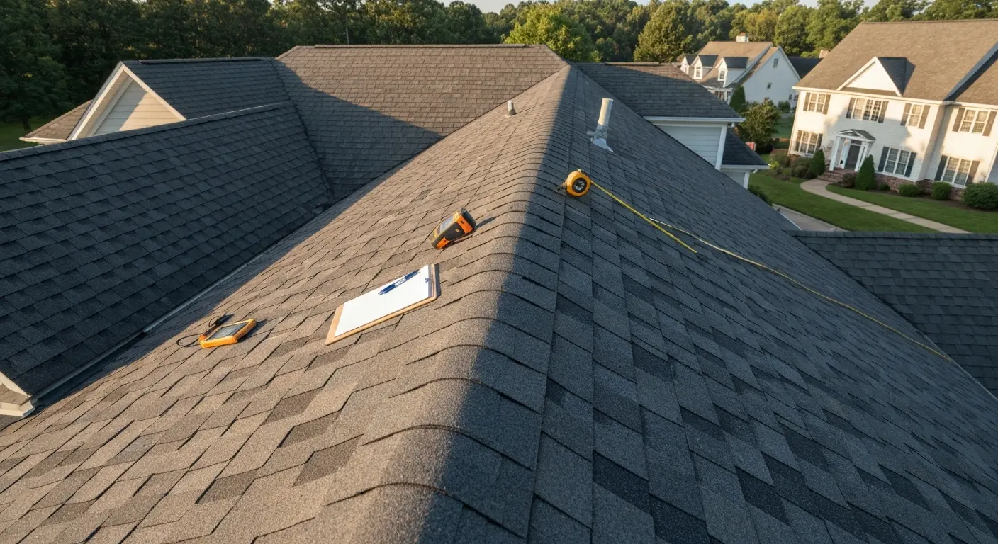 Roof inspection in Brambleton community