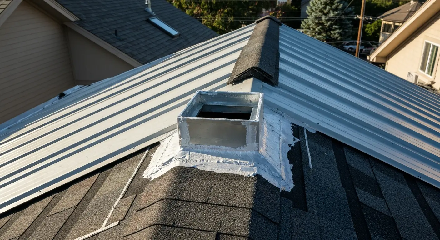 Roof flashing and HVAC penetration sealing