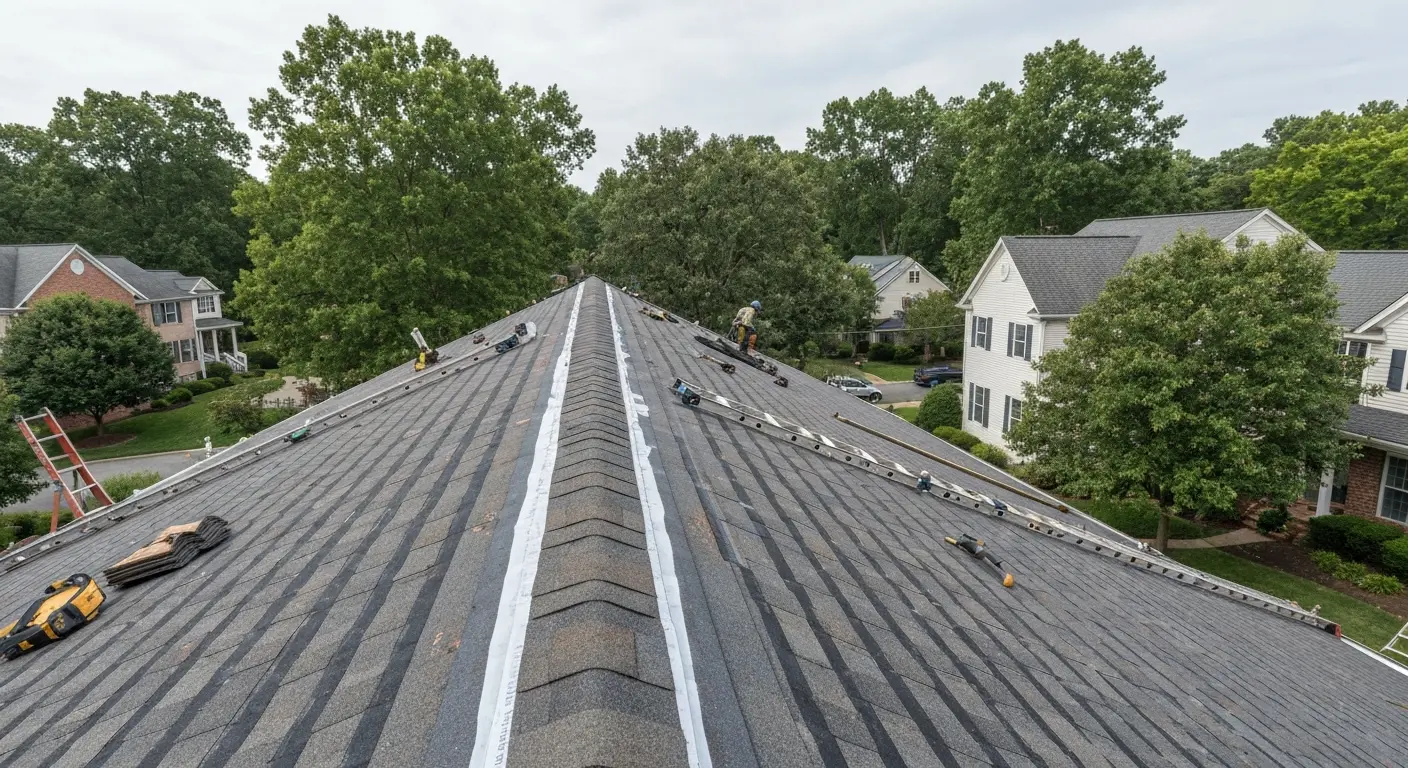 Storm damage roof repair