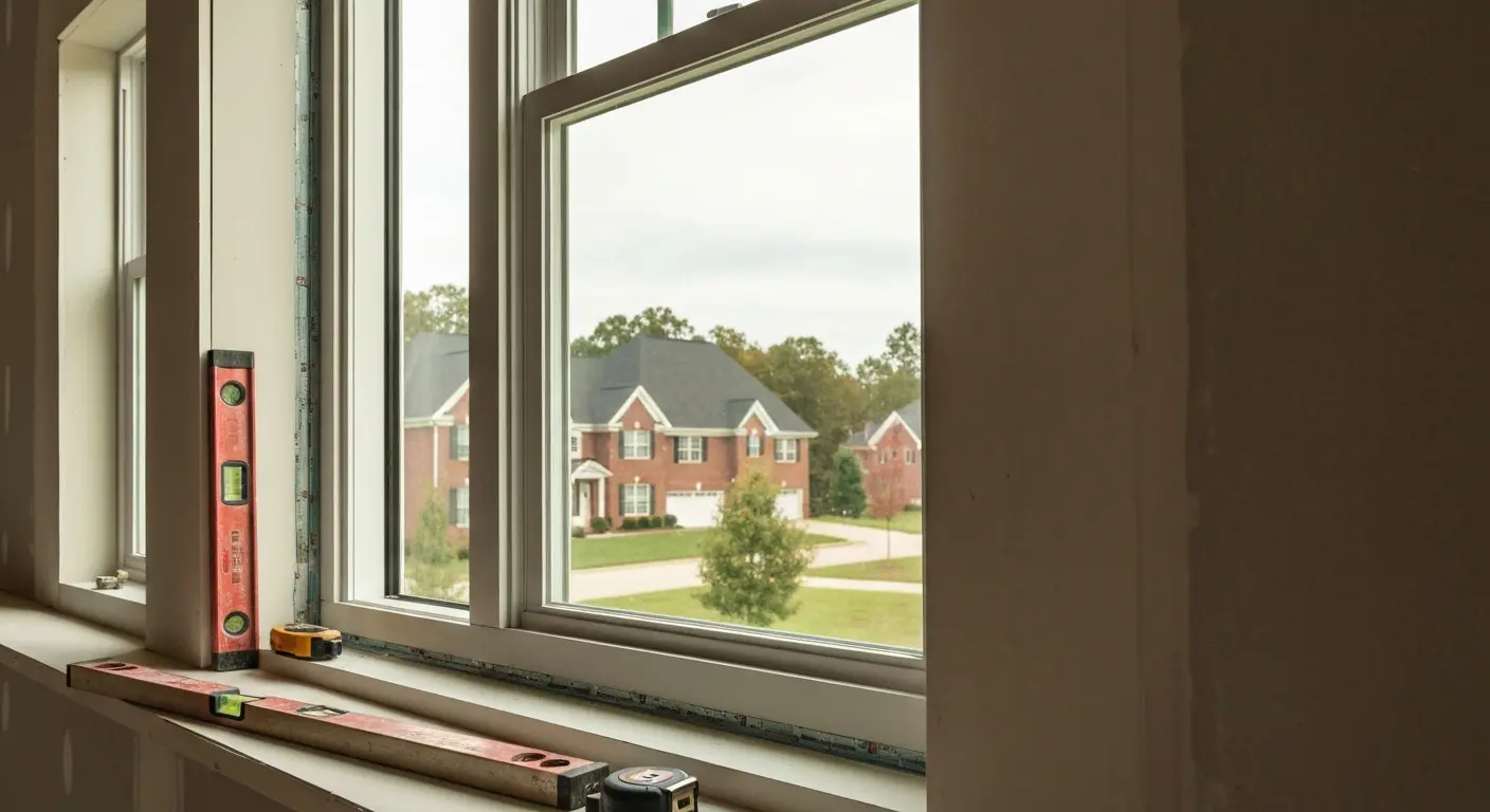 New construction window installation