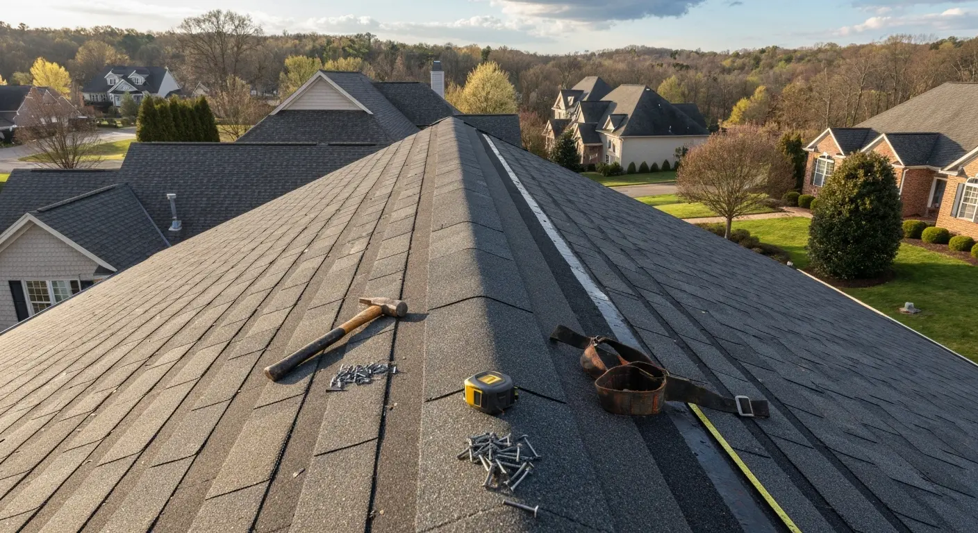 Roof repair work