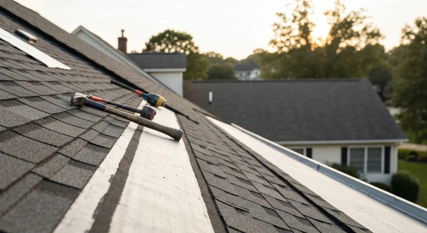 Roof repair work in Brambleton