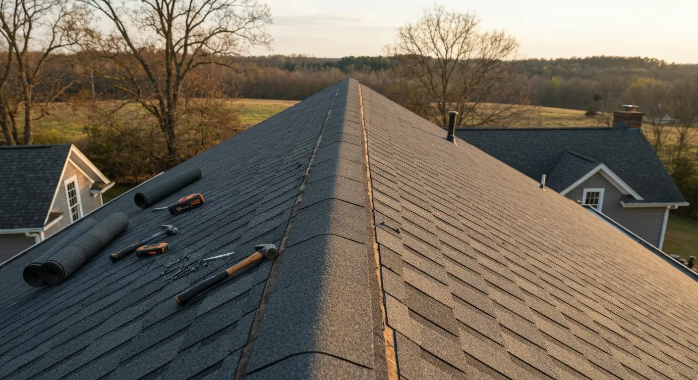 Roof repair work