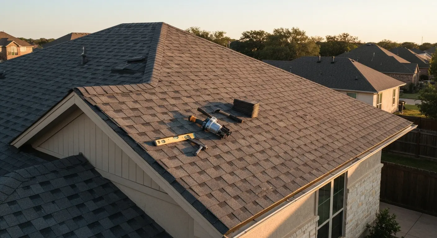 New roof installation