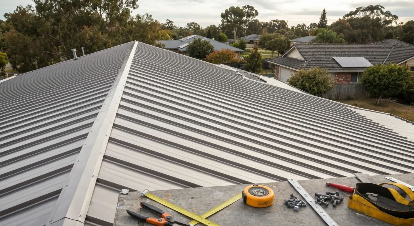 Metal roof installation