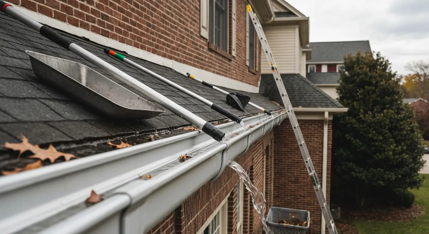 Gutter repair work