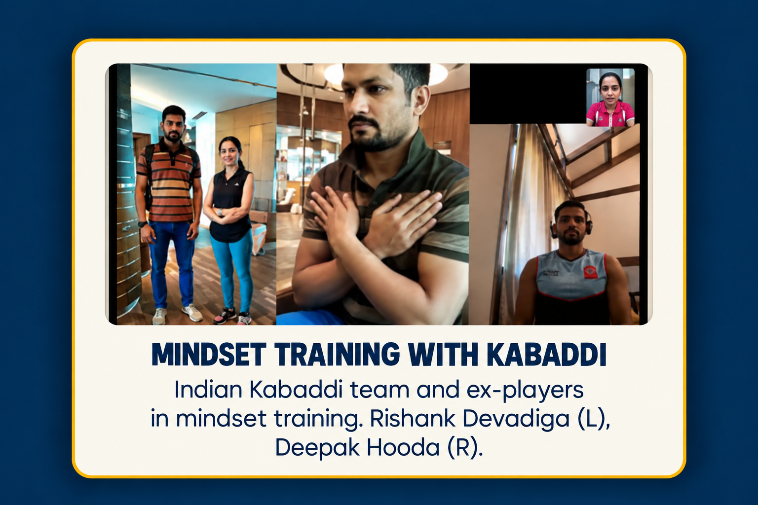Indian Kabaddi team & ex-players in mindset training