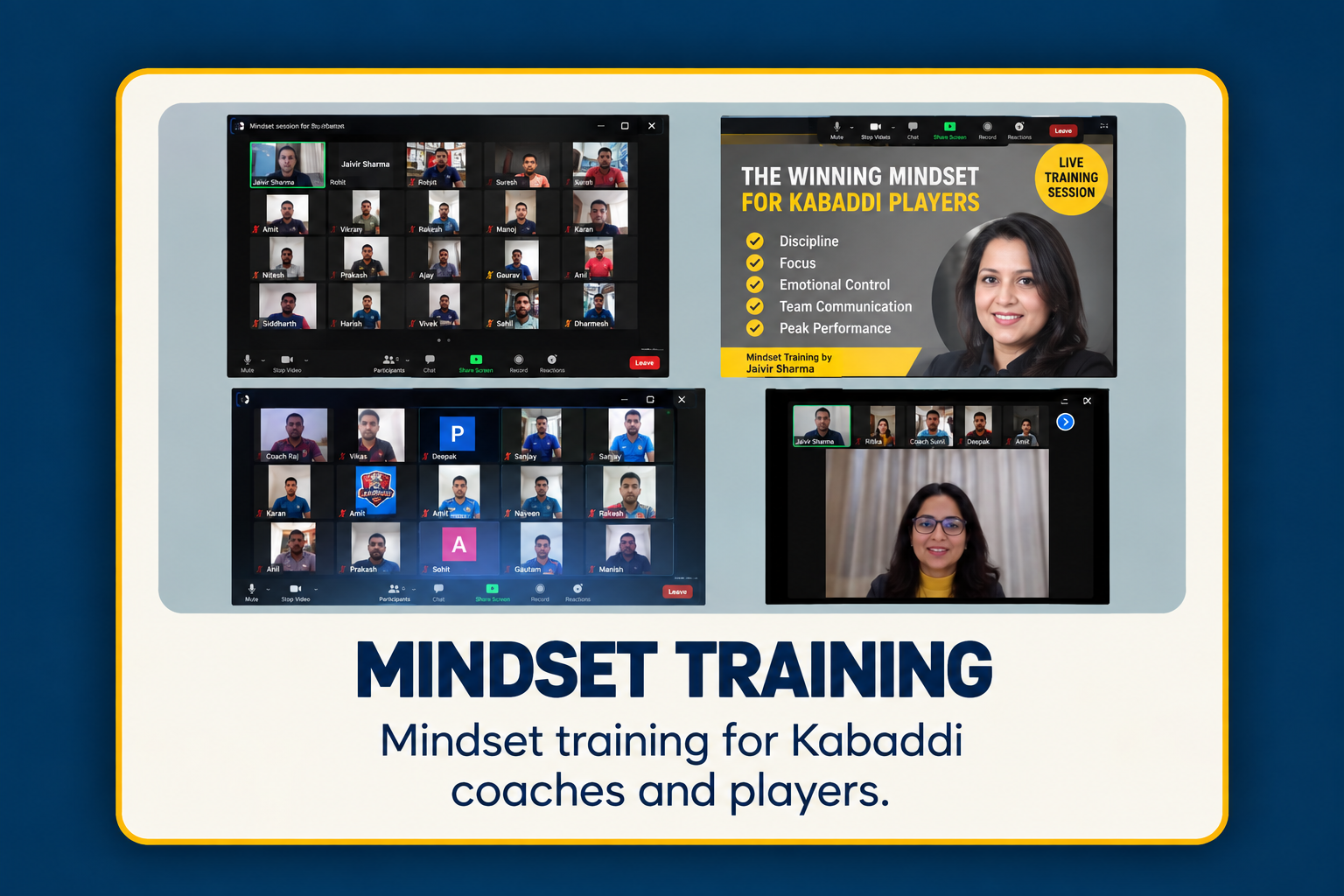 Online workshop — Kabaddi