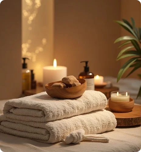 Spa treatment setup