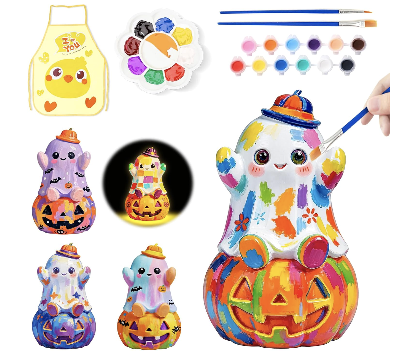 Paint Your Own Ghost Pumpkin Night Light