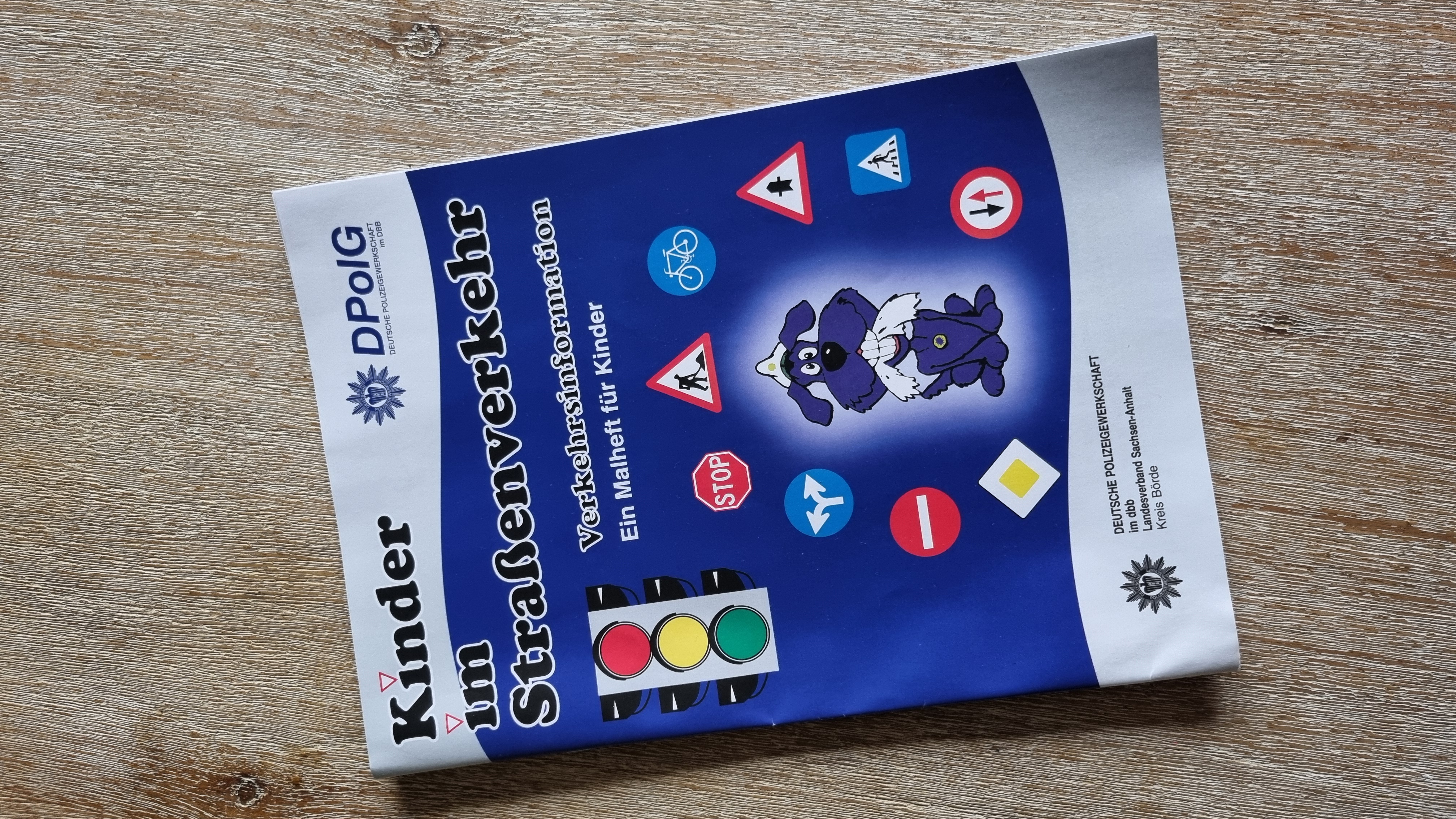 Verkehrsinformations- & Malheft für Kinder mit GaMa Unterstützung
