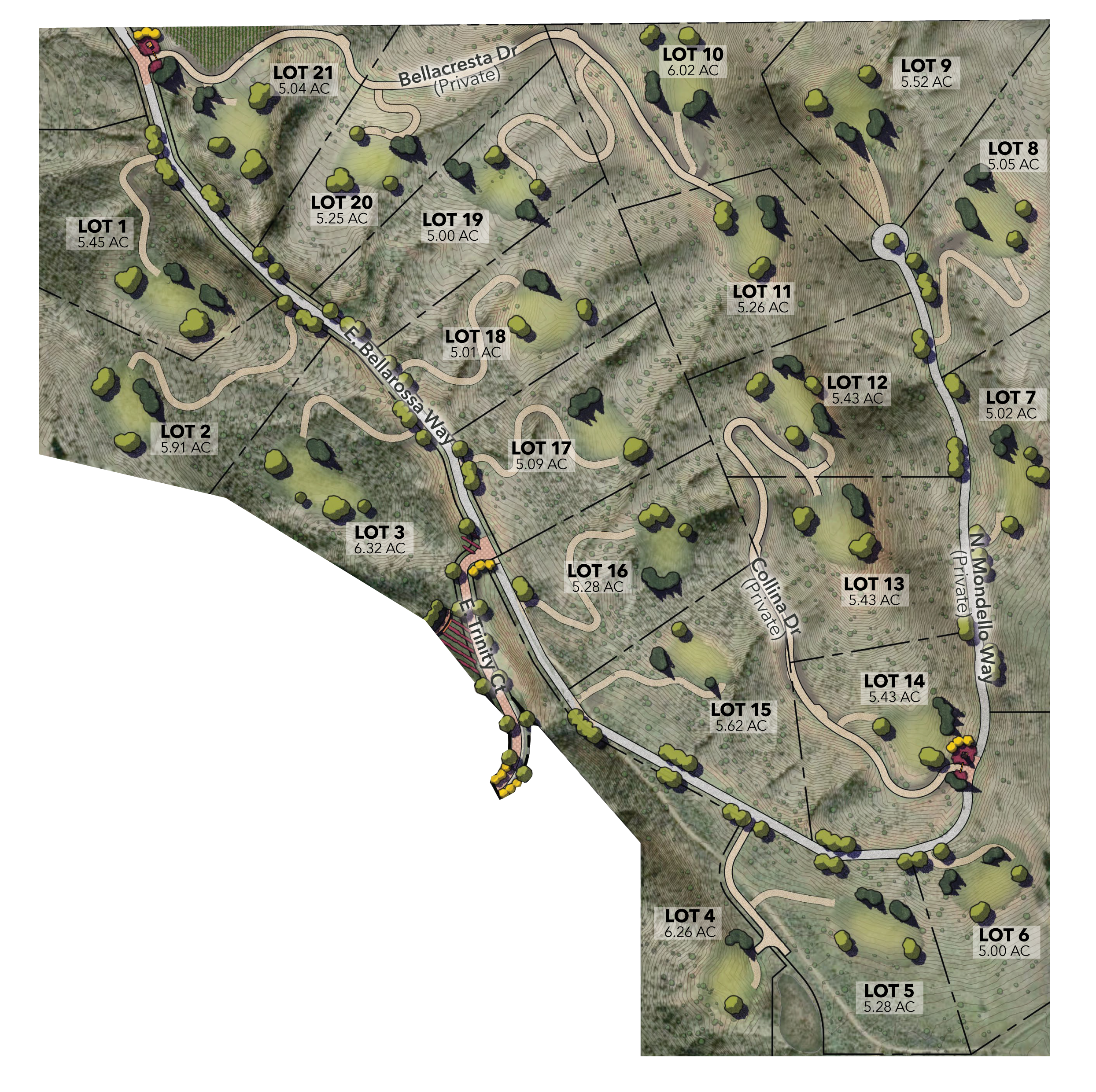 Bellarossa plat map – Eagle, Idaho homesites