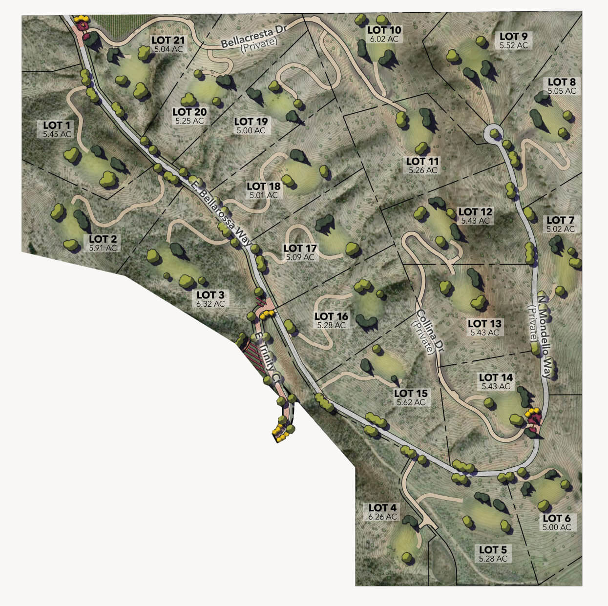 Bellarossa plat map – Eagle, Idaho homesites
