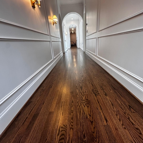Hardwood floor refinishing Dallas, TX with advanced dustless sanding technology.