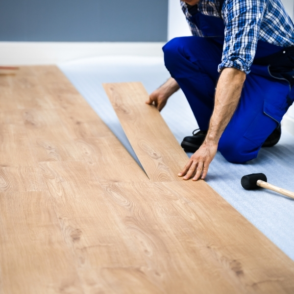Wide plank hardwood installation Plano, TX over concrete slab foundation