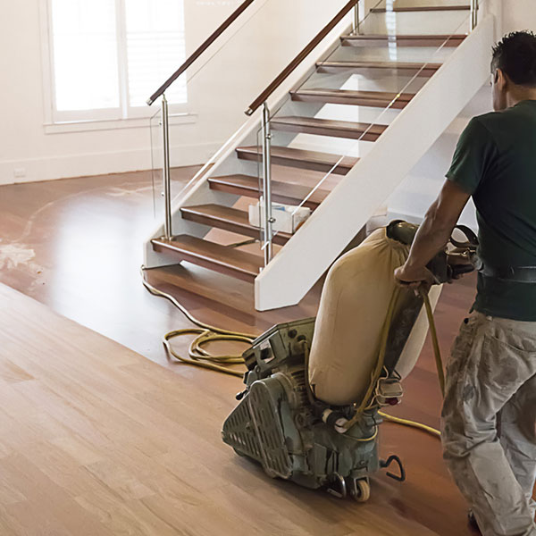Dustless sanding during hardwood floor refinishing Allen, TX for cleaner air
