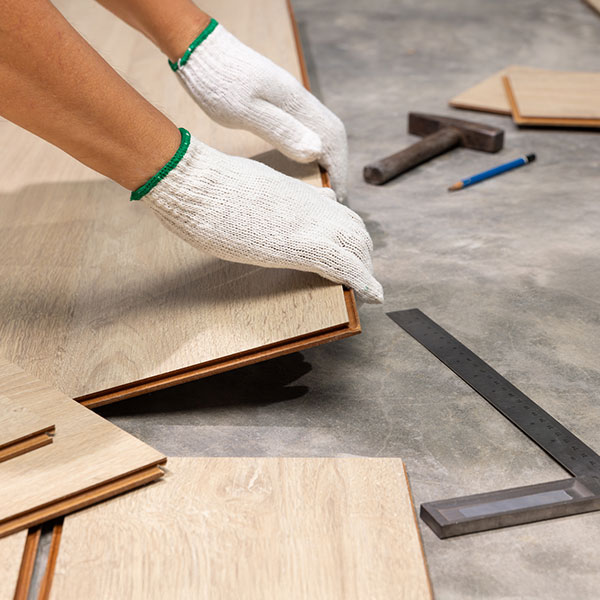 Hardwood floor installation in Allen, TX. Style and strength.