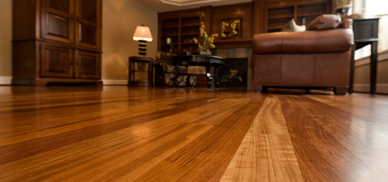 Elegant hardwood flooring in a Dallas living room with natural light
