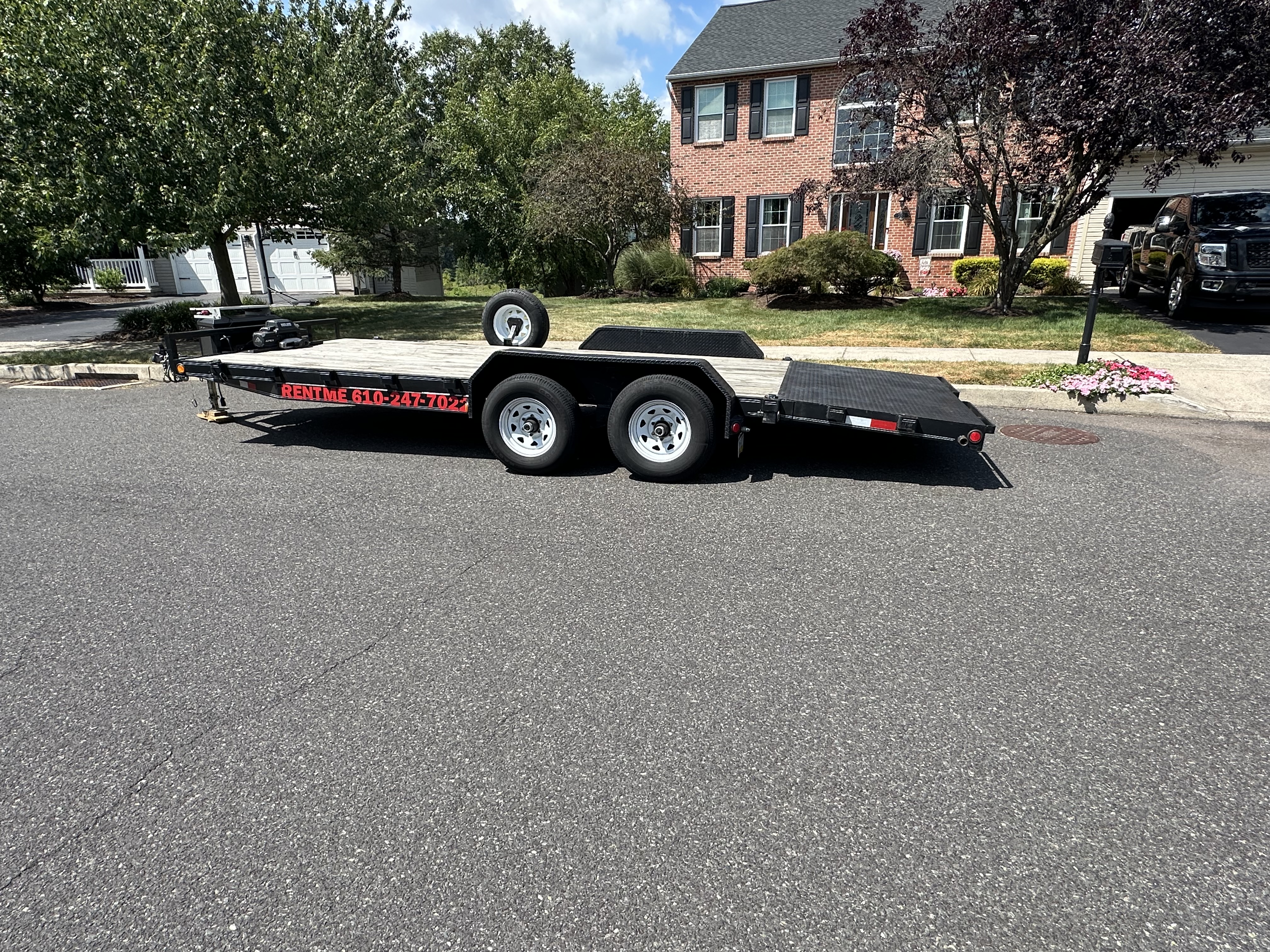 20 foot car hauler trailer rental with winch in Schwenksville, PA