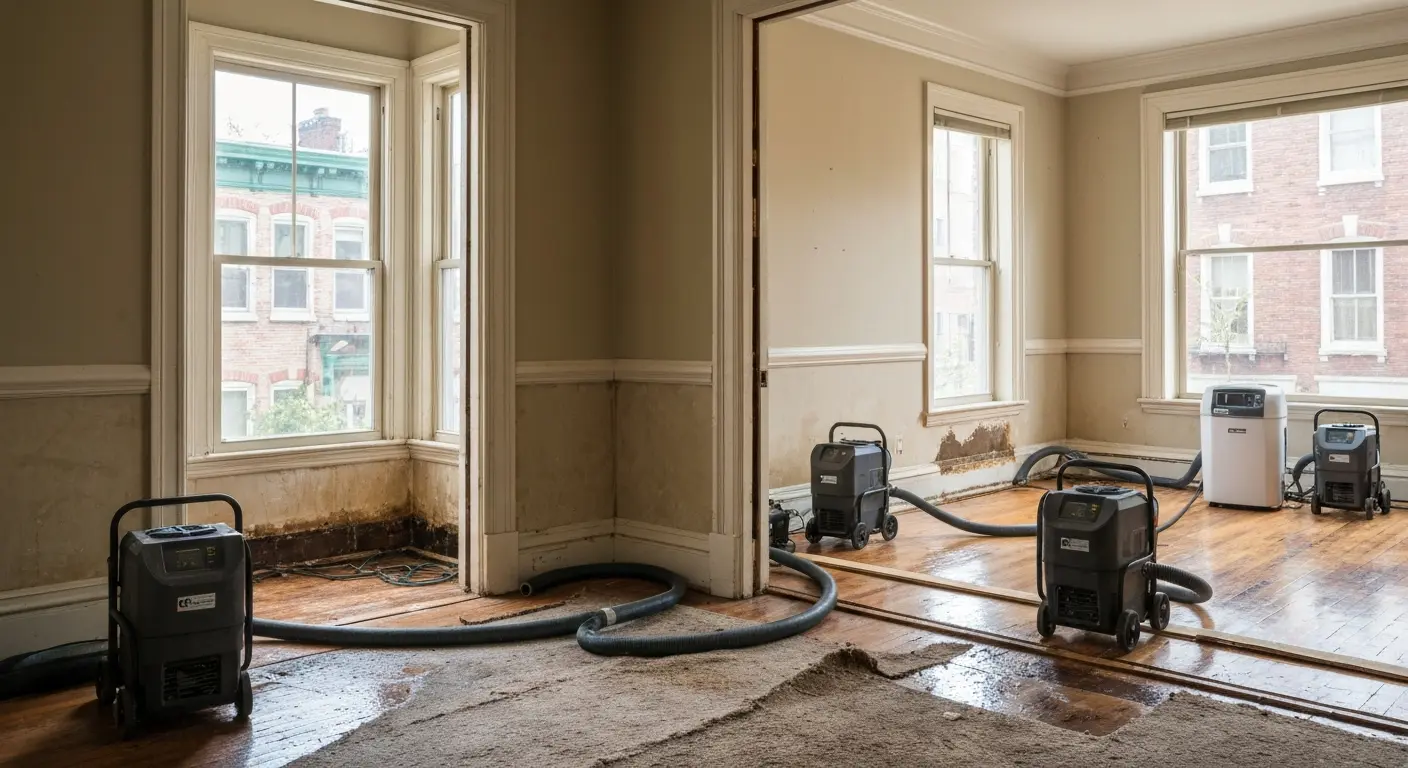 Water extraction equipment in use