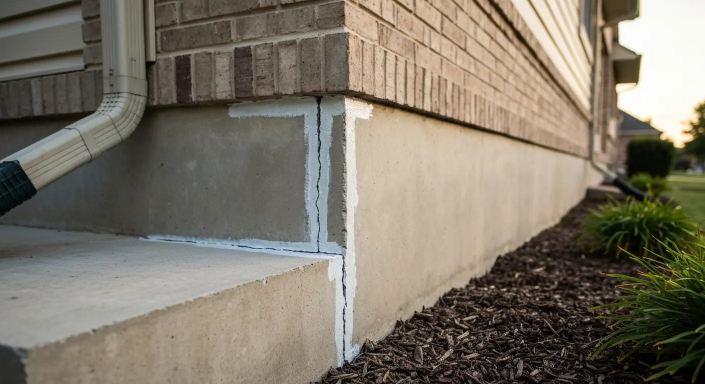 Foundation crack repair in Grandview