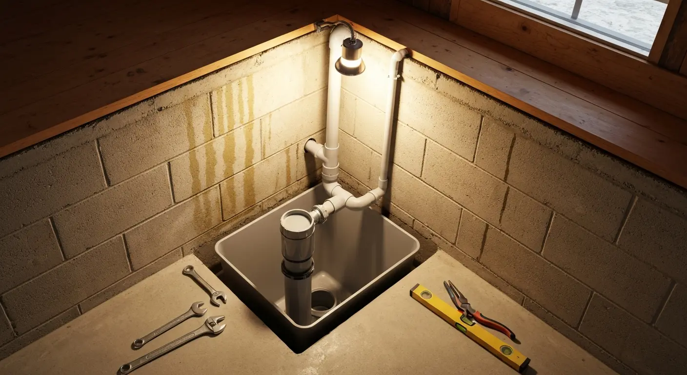 Sump pump installation