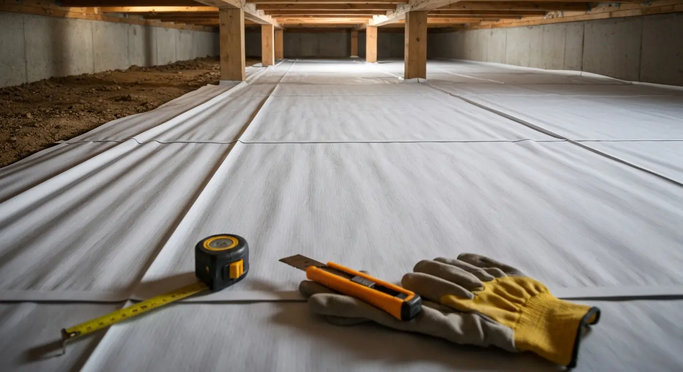 Crawl space vapor barrier