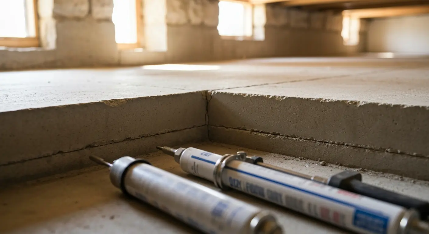 Foundation crack repair process