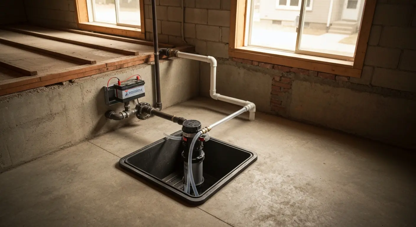 Sump pump installation