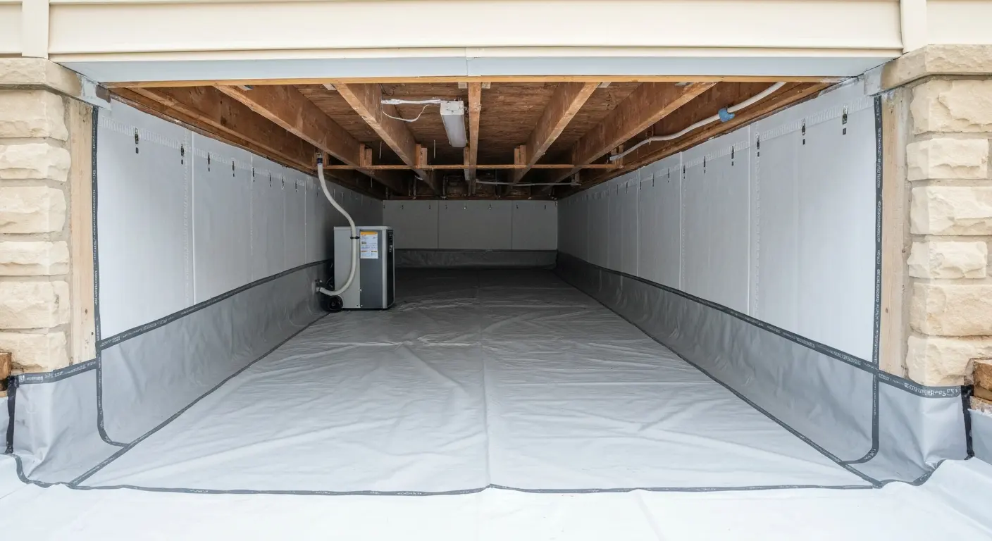 Crawl space encapsulation in Grain Valley