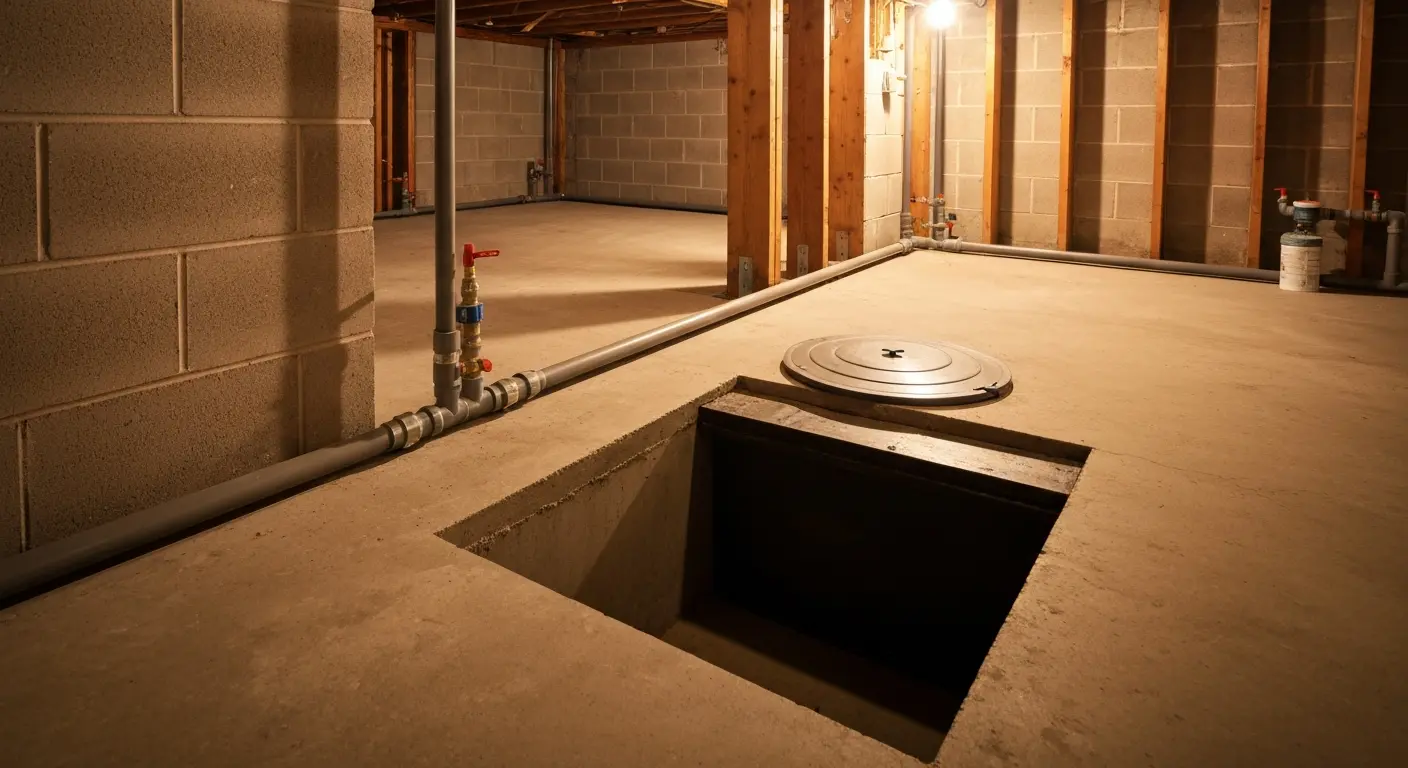 Interior foundation drainage system