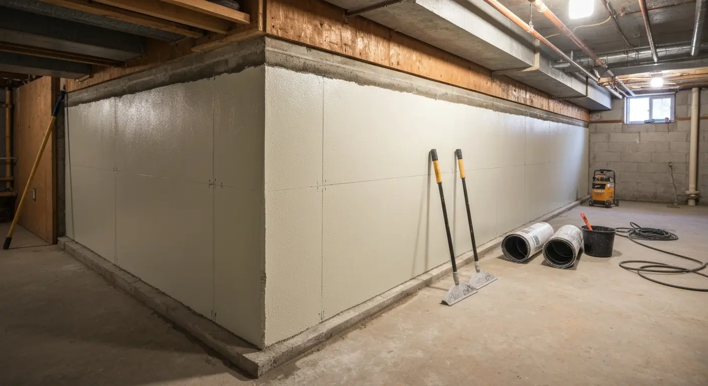 Foundation waterproofing repair