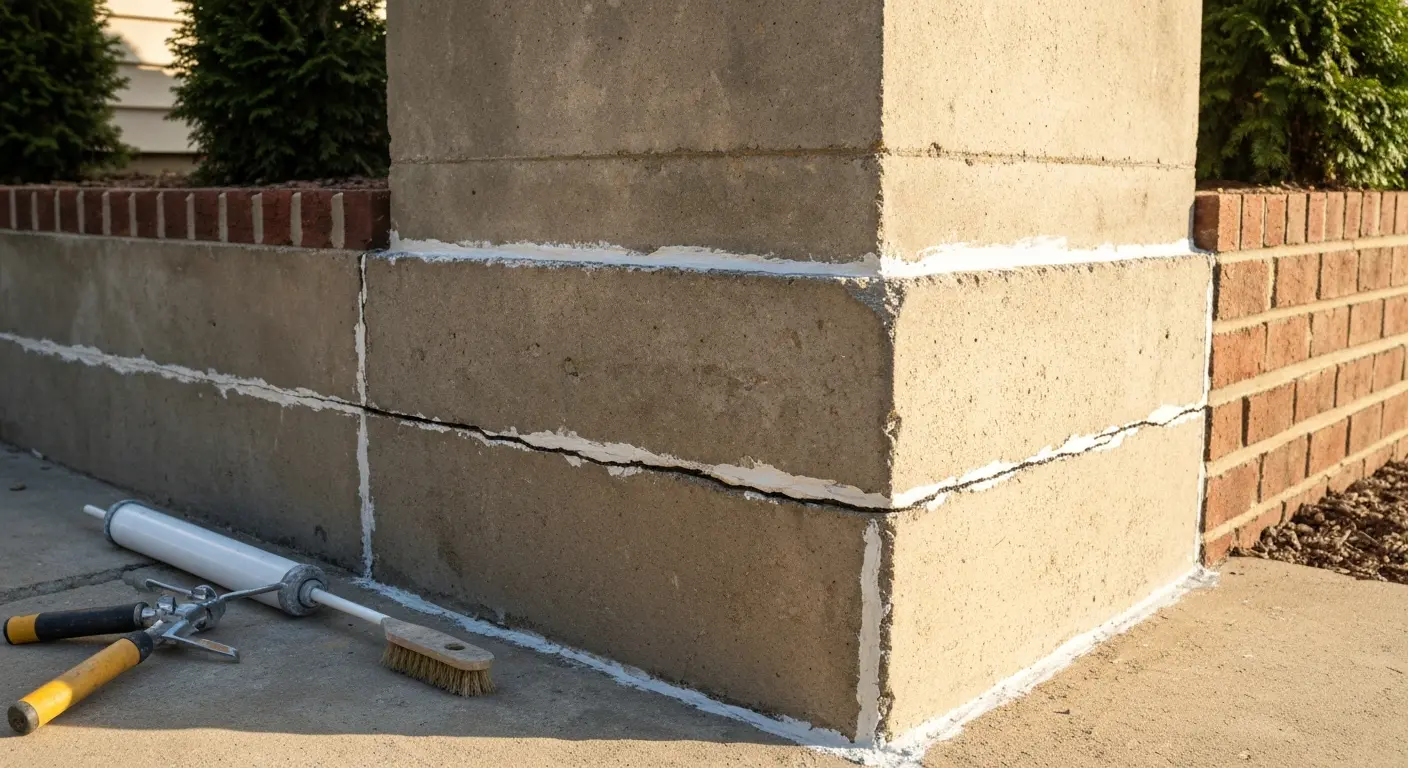Foundation wall crack repair