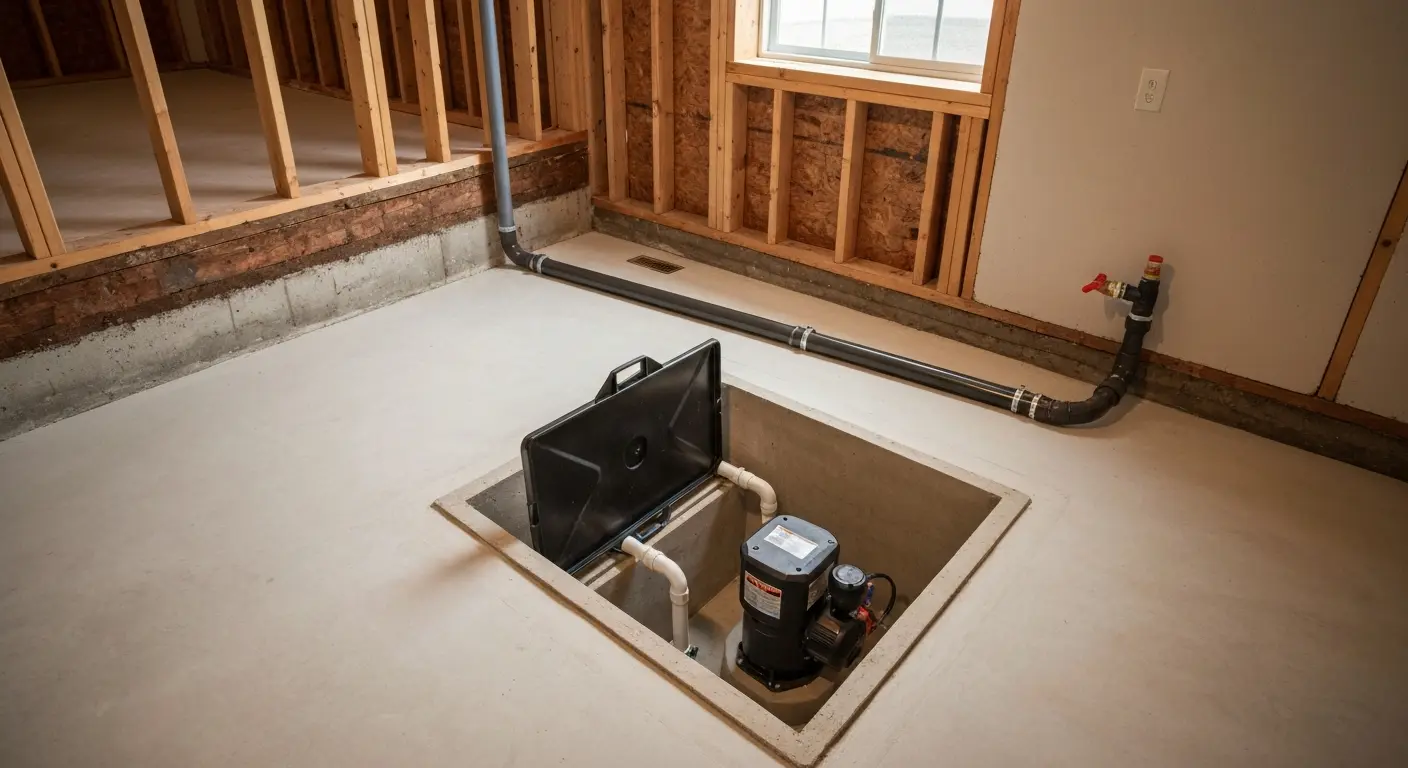 Sump pump installation