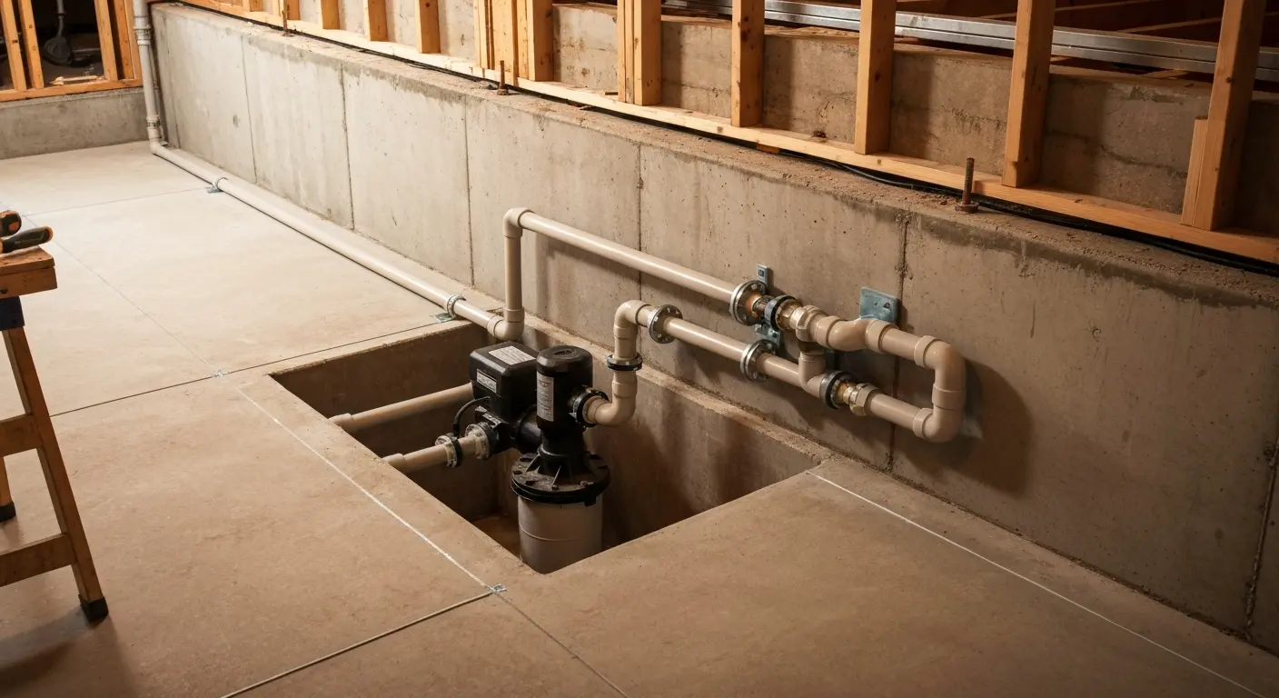 Sump pump installation