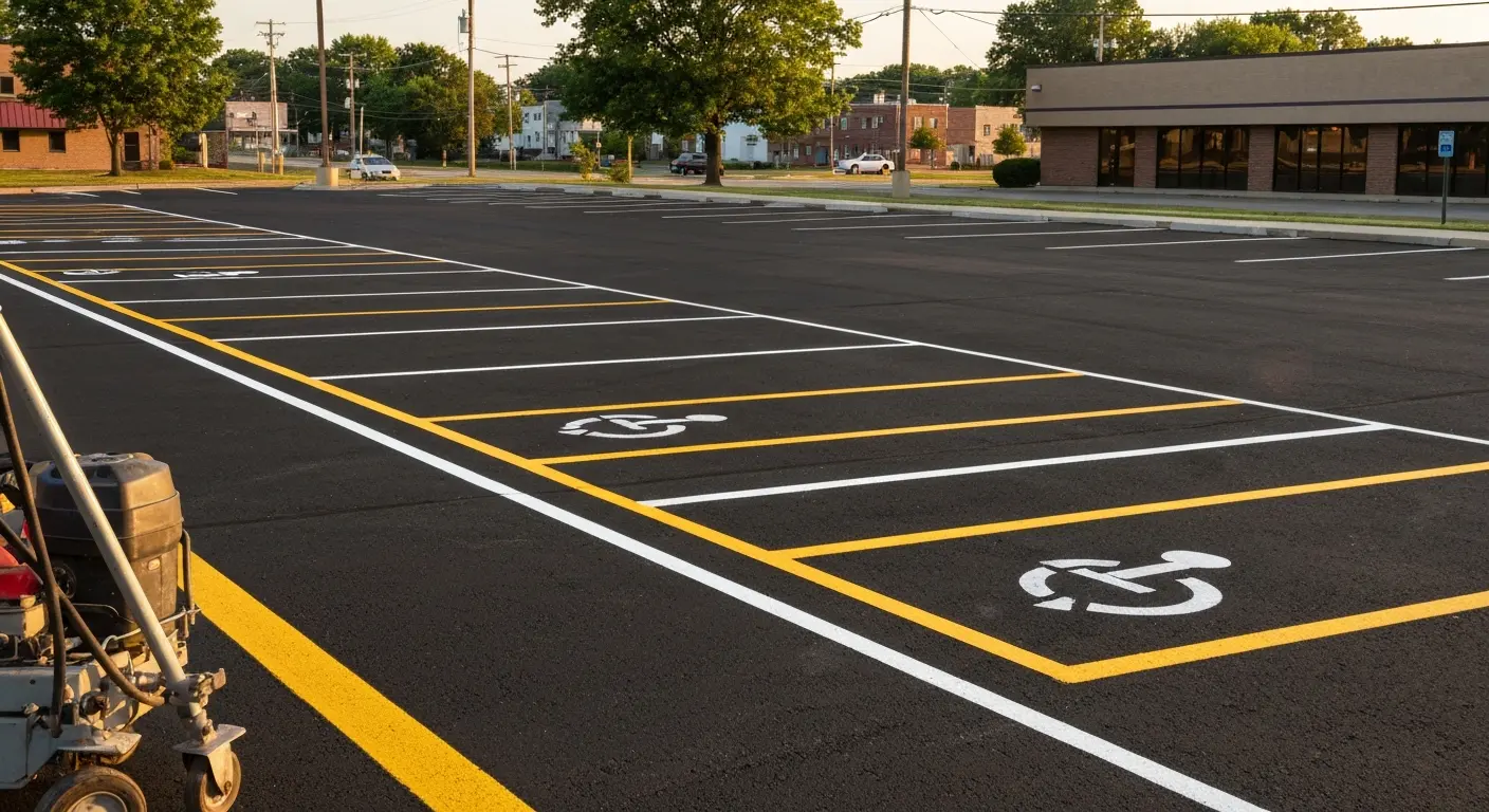 Parking lot striping
