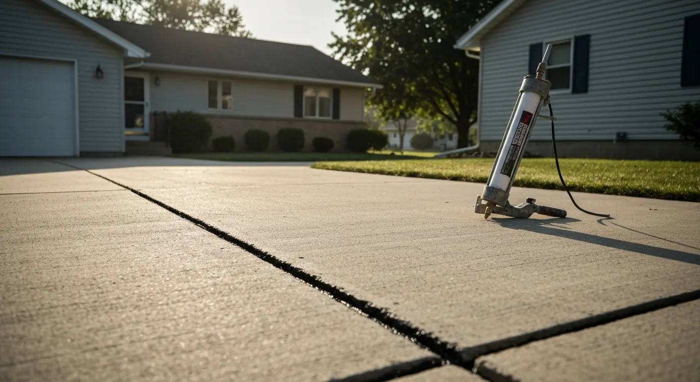 Crack repair work