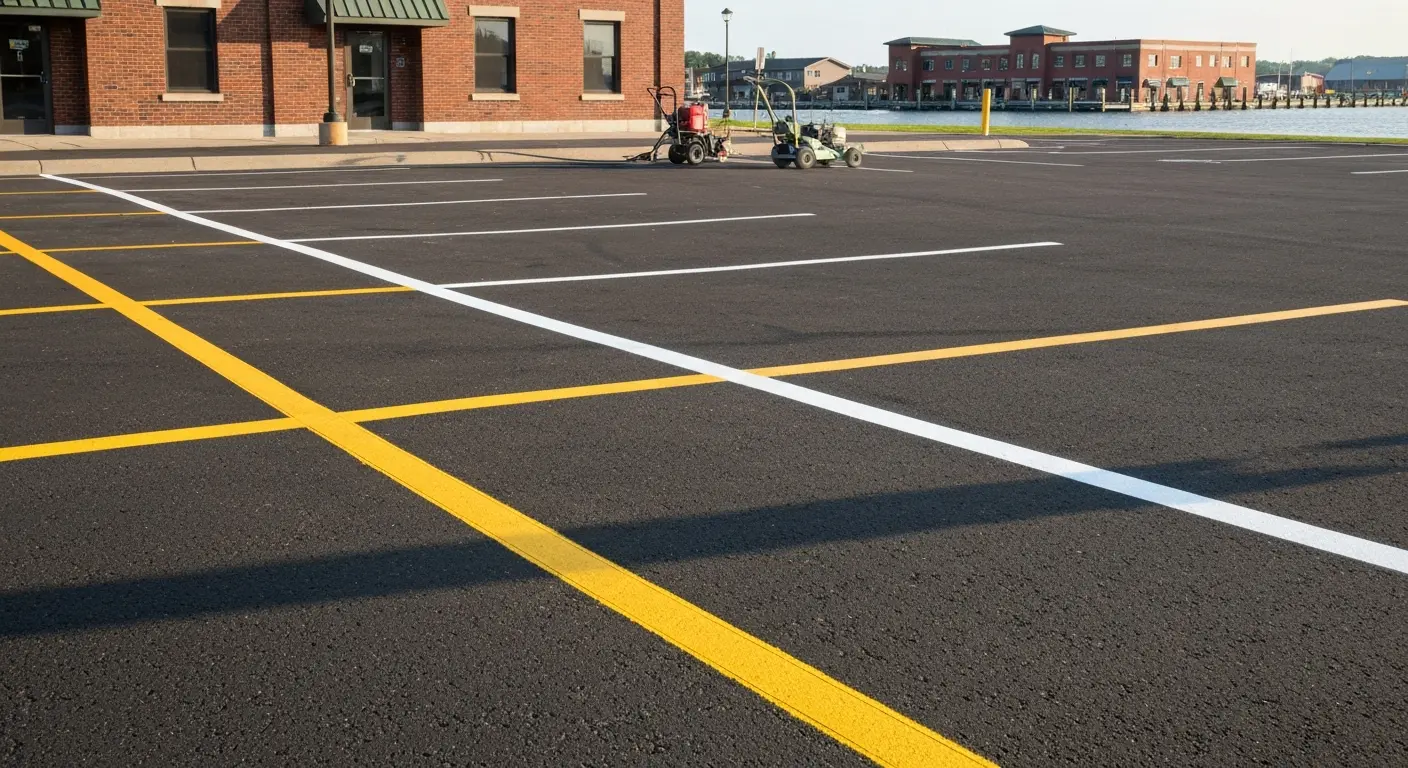Parking lot striping