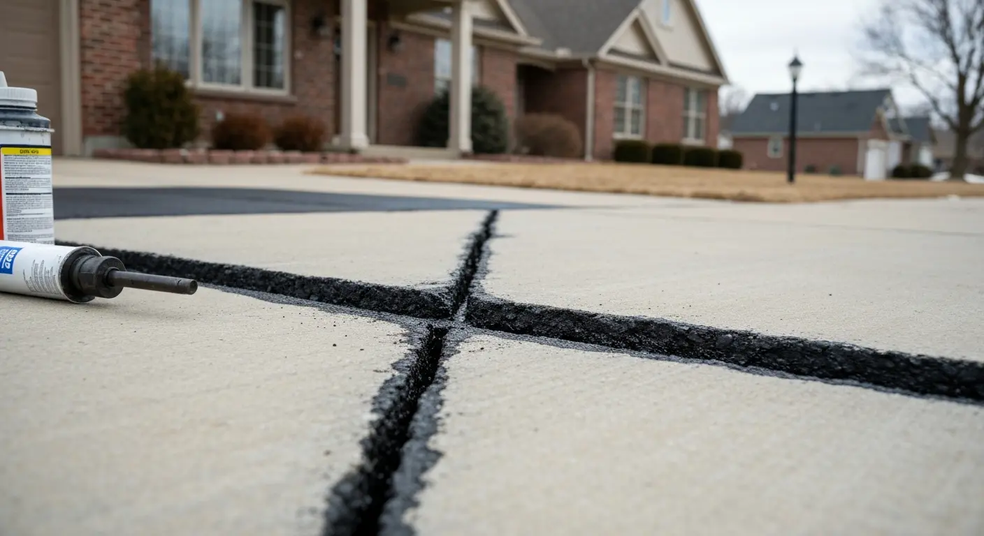 Crack filling repair work