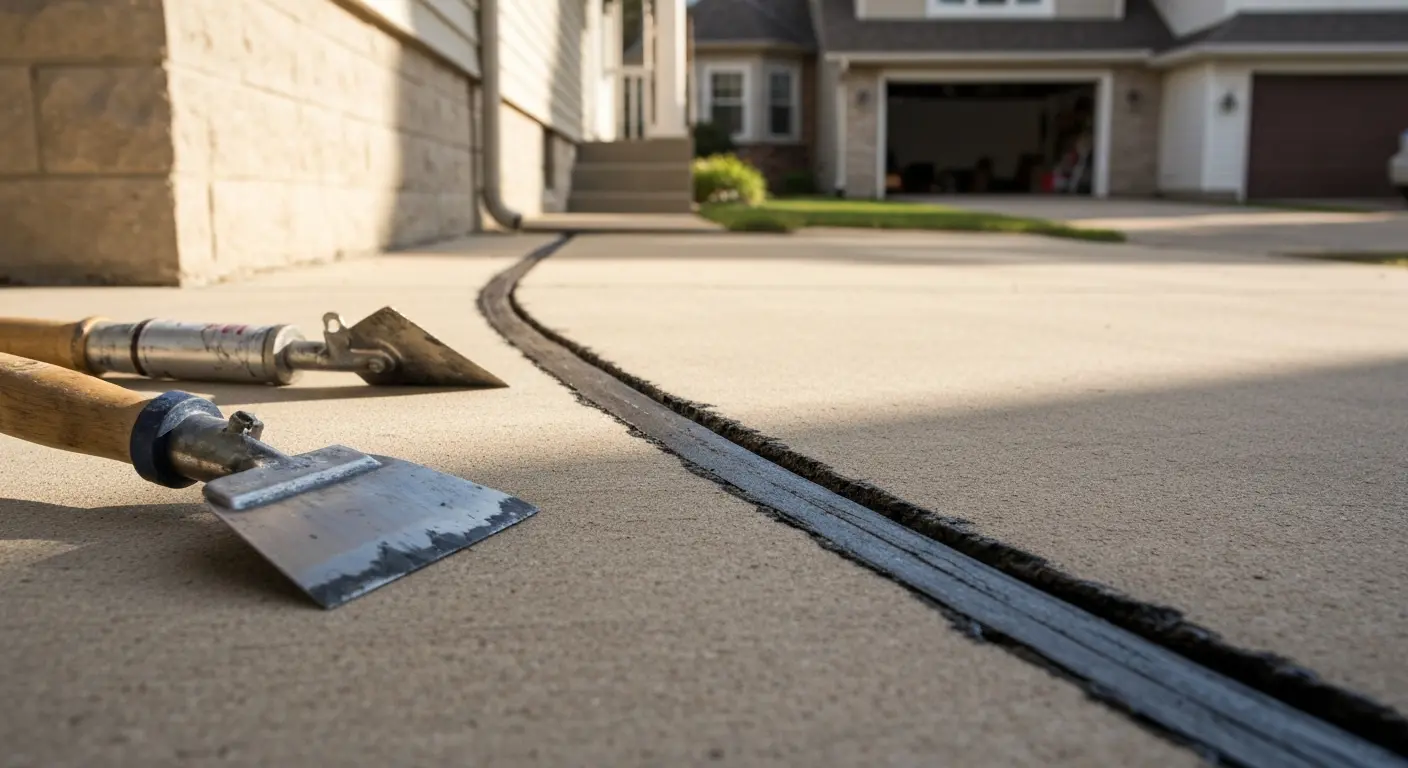 Crack filling and repair work