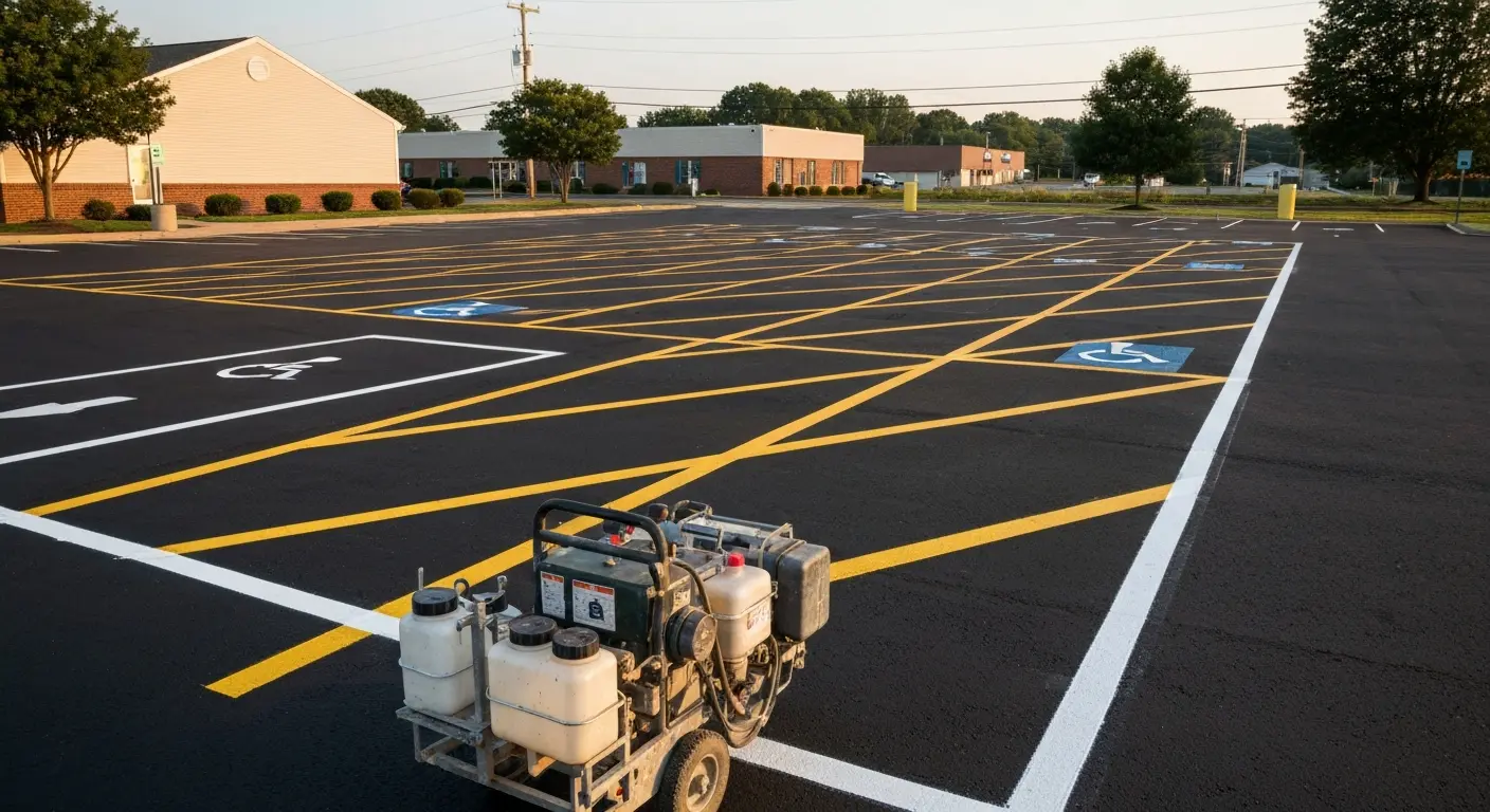 Parking lot striping