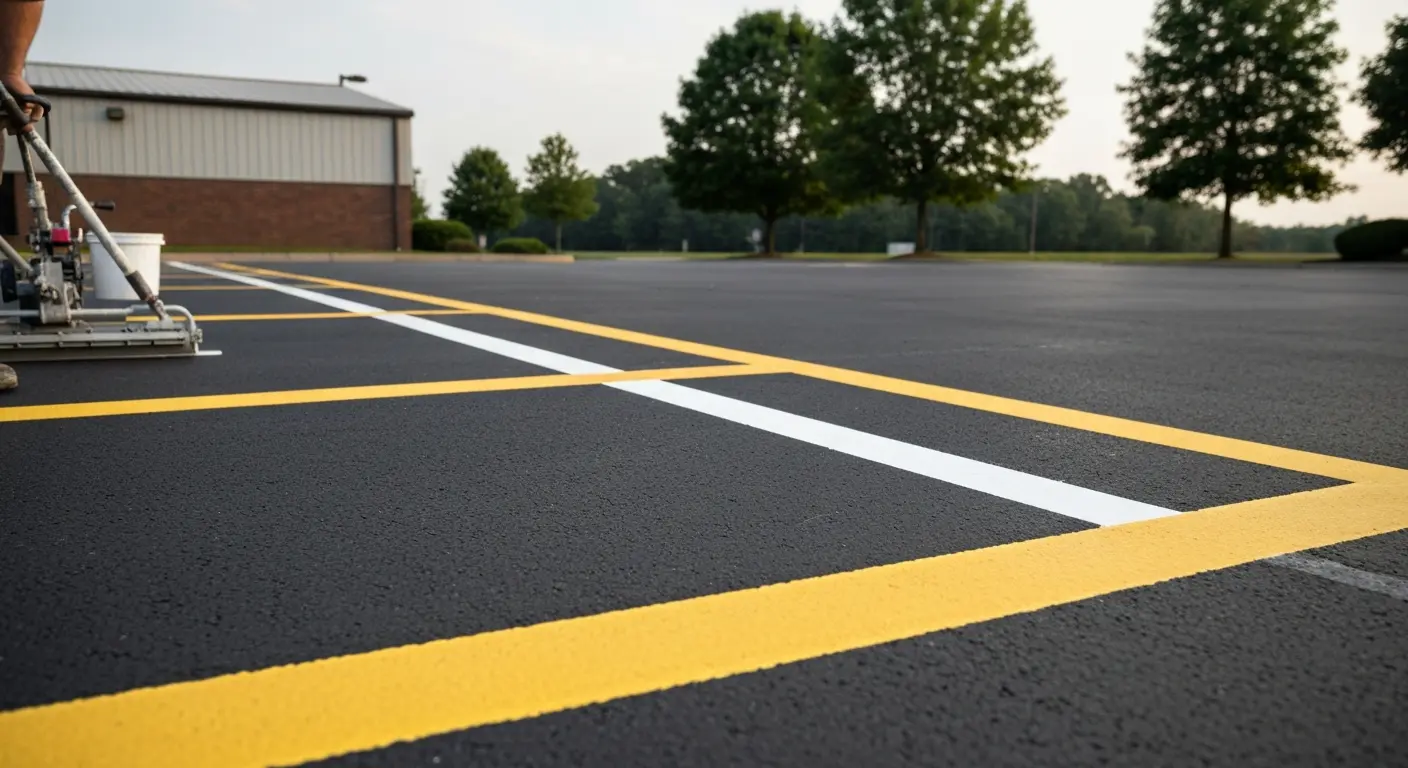 Parking lot striping