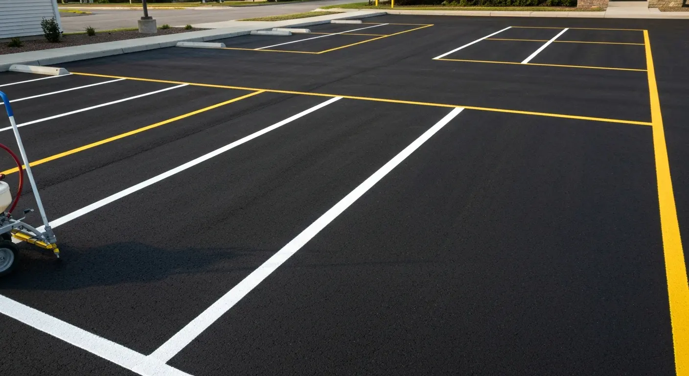 Parking lot striping