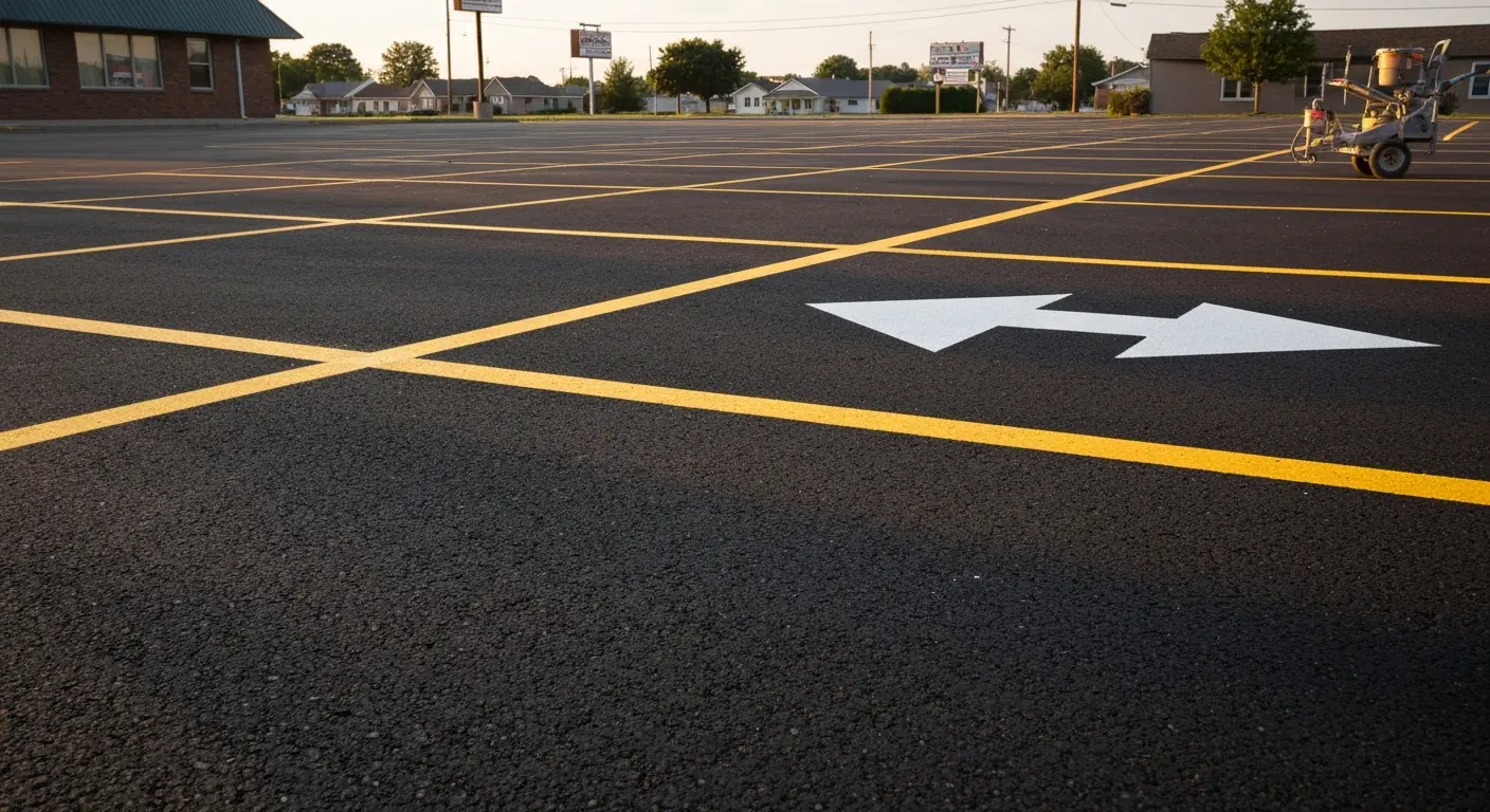 Parking lot striping