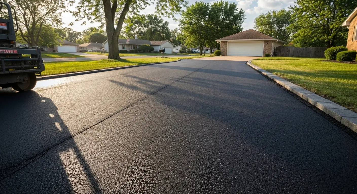 New asphalt paving