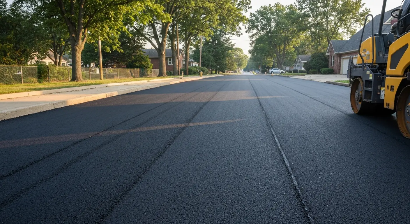 New paving installation