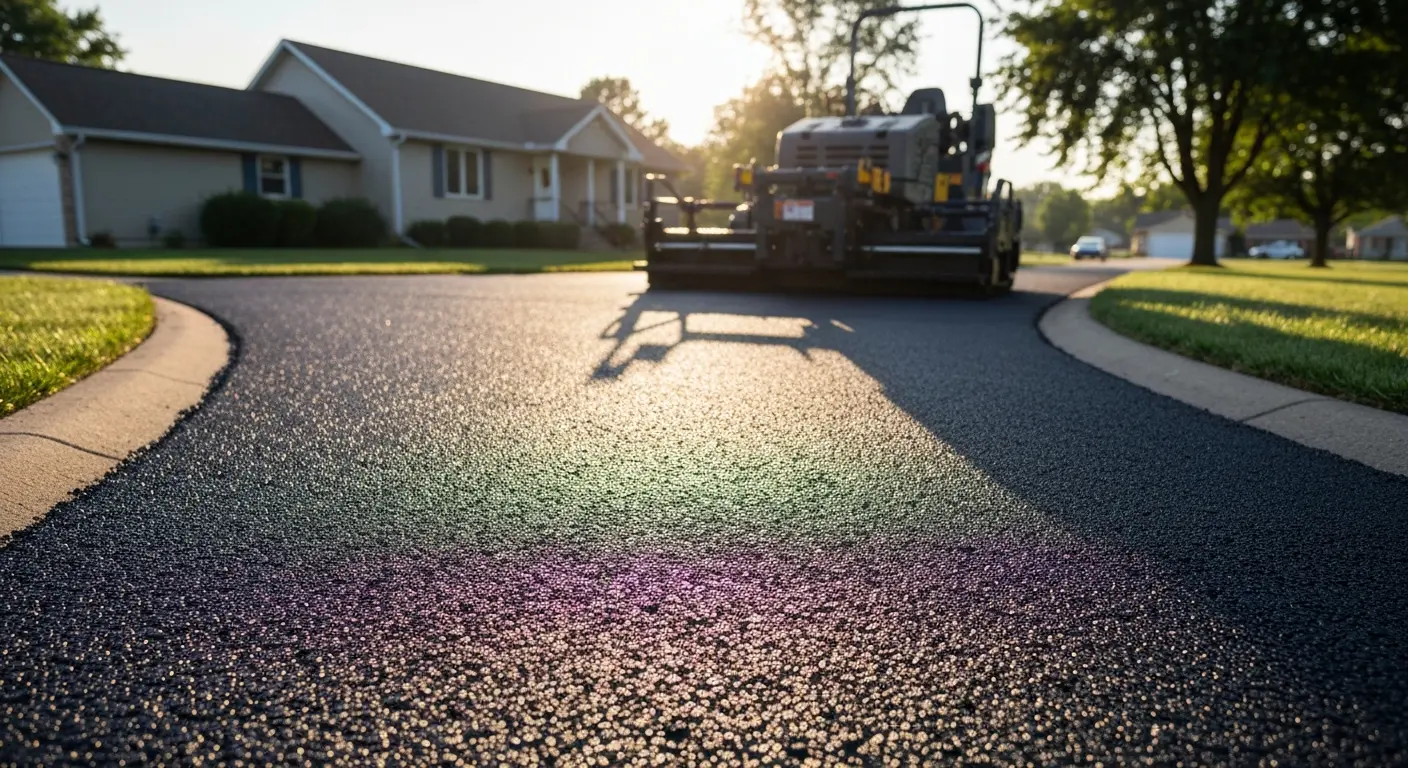 New asphalt paving