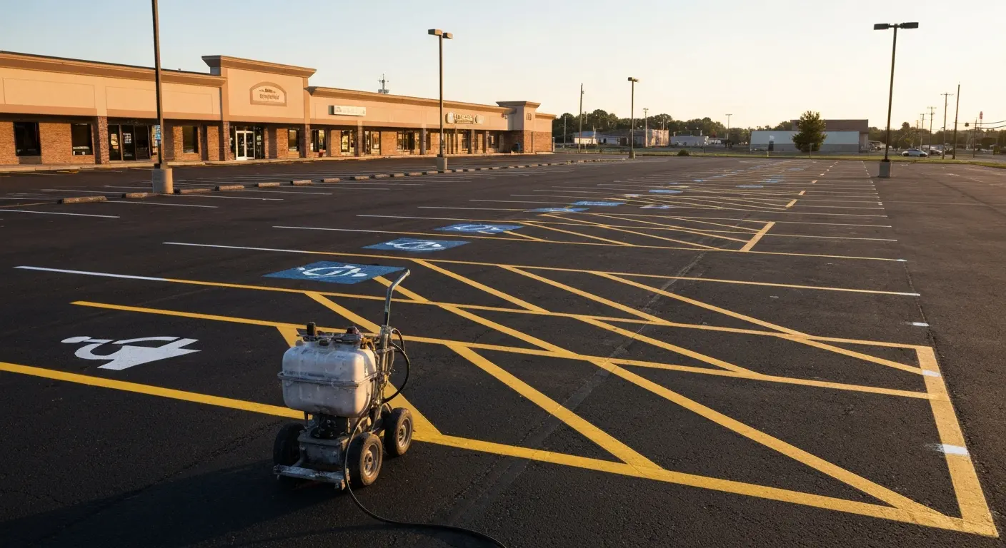 Parking lot striping application